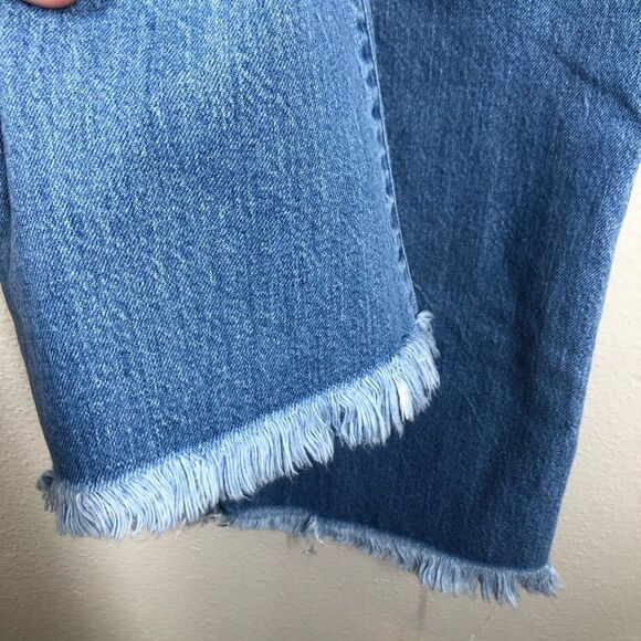 J Brand x Revolve Sukey High Waist Raw Edge Straight Leg Crop Jeans Size 26 - Picture 4 of 9